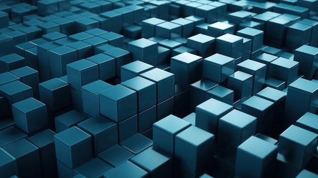 Isometric cubes seamless pattern 3D render cubes background Ai generated Image