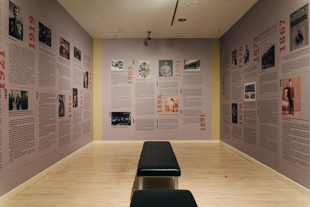 Istanbul Turkey December 2021 Sakip Sabanci Museum building in Emirgan inside