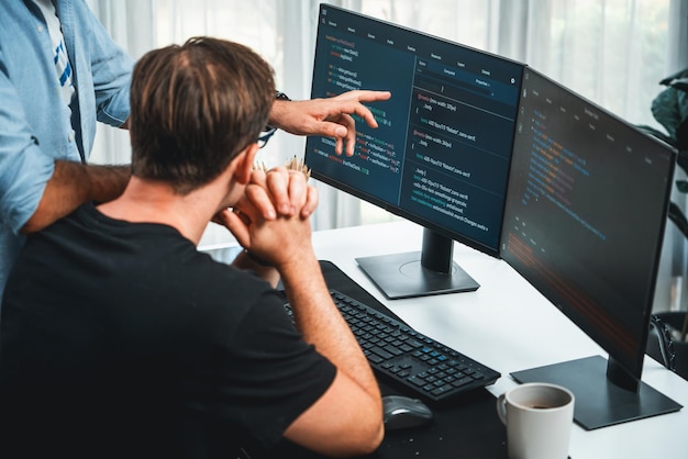 IT developers discussing online software development information Sellable