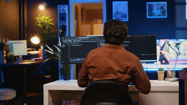 IT specialist begins teleworking job shift holding cup of tea