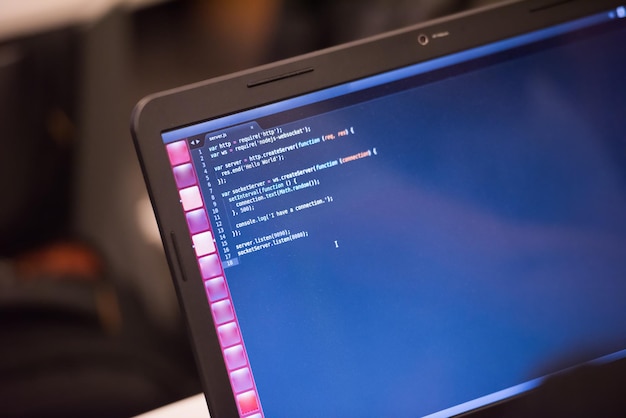 java program code on laptop screen