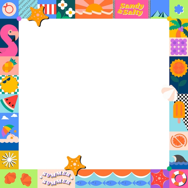 Kidcore frame png funky cartoon border transparent background