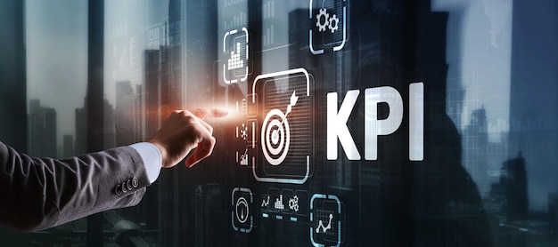 KPI Key Performance Indicator Business Internet Technology Concept on Virtual Screen