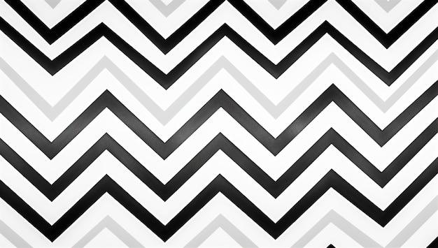 Lähikuva mustavalkoisesta chevron-kuviosta, jossa on terävät kärjet yläosassa ja suuri kontrasti