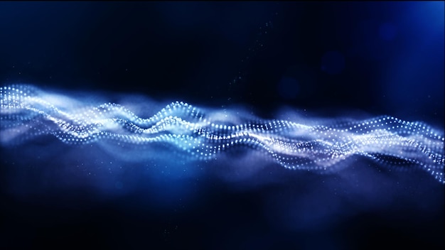 Light trails in sea at night