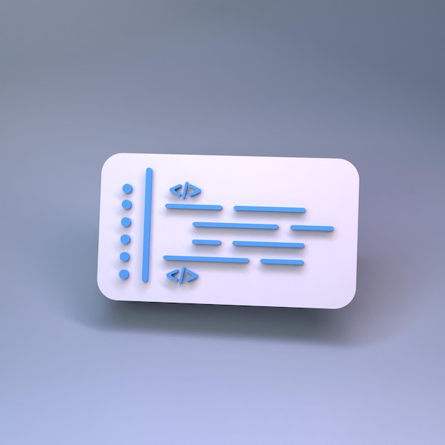 lines of code concept of programming 3d render