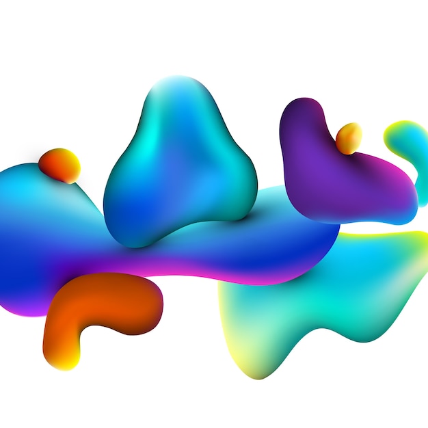 liquid abstarct 3d shapes background