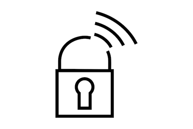 Lock flat icon minimalist seo and web symbol art black sign artwork