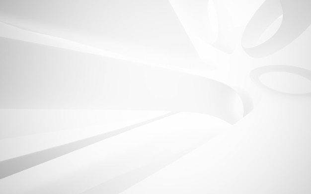 Luxury white abstract architectural minimalistic background. Contemporary showroom.