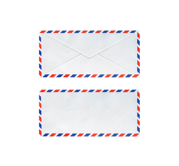 Mail envelopes on white background