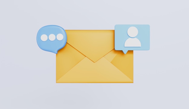 Mail with contact and message icon Social network Online connection online communication concept