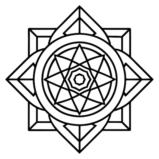 mandala line art photo