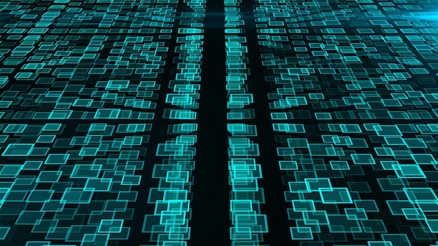 Many clusters of Artificial Intelligence computer generated modern abstract background 3d render