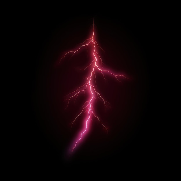 maroon lightning isolated on a black background vector illustration glowing maroon electric flash th