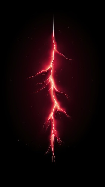 Maroon lightning isolated on a black background vector illustration glowing maroon electric flash th