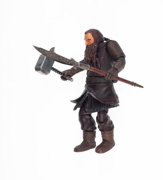 medieval barbarian isolated on white background
