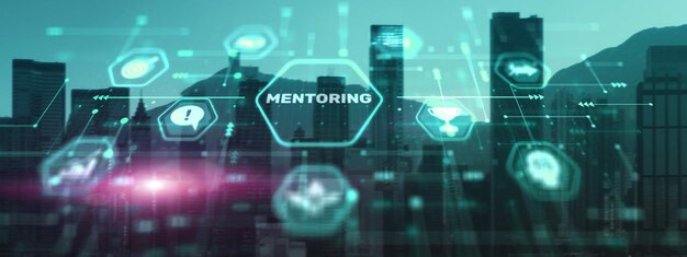 Mentoring Business Personal Coaching Training personal concept City background