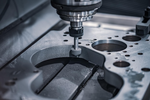 Metalworking CNC milling machine Cutting metal modern processing technology