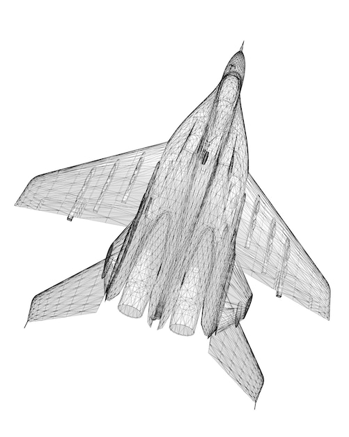 Miehttämätön ilma-alus (UAV), rungon rakenne, wire model