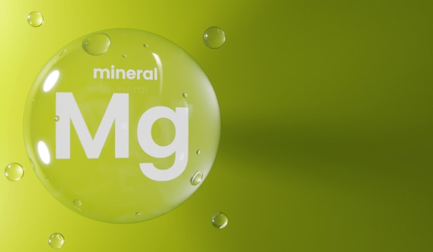 Mineral Mg in a Transparent Bubble