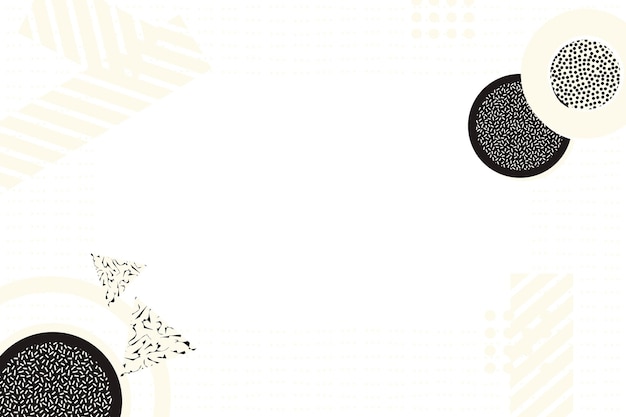 Minimal Memphis pattern png frame cream design transparent background
