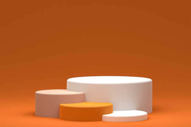 Minimal podium or pedestal display on ccc background for cosmetic product presentation