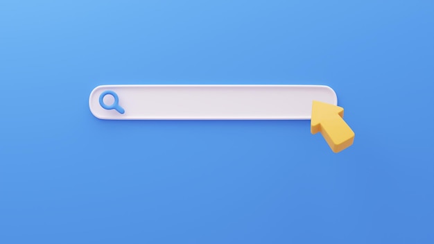 Minimal search bar Simple and modern search bar design 3D Illustration Background