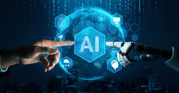 MLP Futuristic robot artificial intelligence concept
