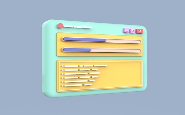 mobile application software and web development copy  file cute illustration 3d rendering