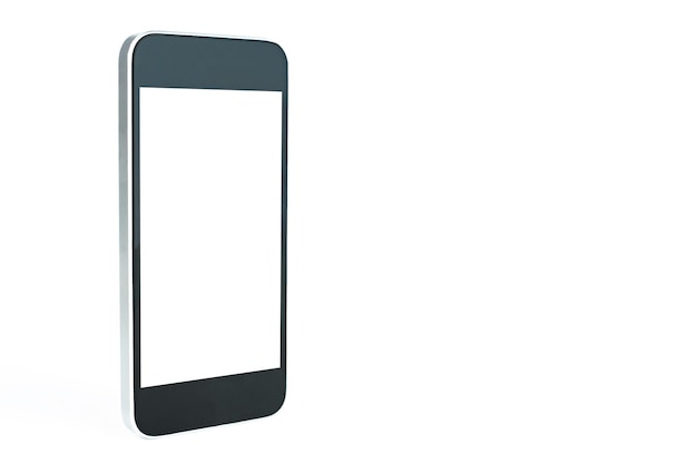 Mobile phone against white background