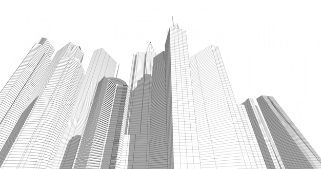 Modern architecture in a beautiful metropolis
