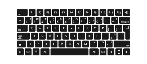 Modern flat web template with keyboard template on gray background