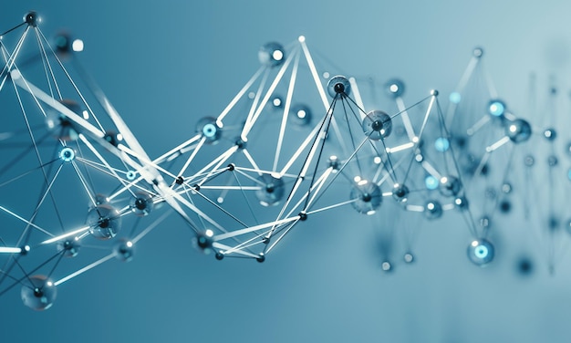 Modern futuristic background molecule structure for medical technology Social network 3d illustration