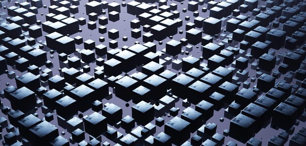 modern geometric background square blocks arranged in a line Style Technology 3D illustration