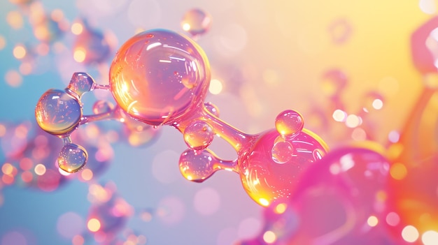 Molecule structure biotechnology concept 3D rendering