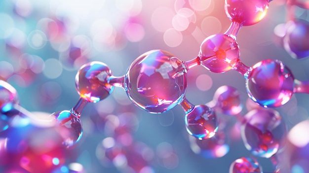 Molecule structure biotechnology concept 3D rendering