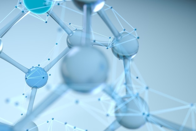 Molecules and biology biological concept 3d rendering