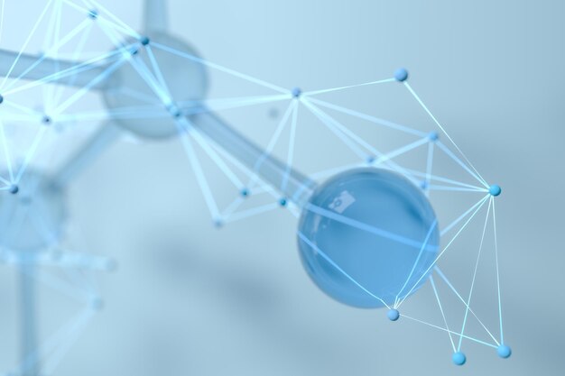Molecules and biology biological concept 3d rendering