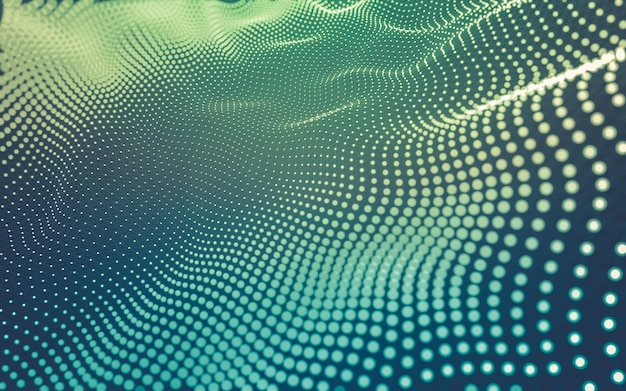 Molecules background with polygonal shapes