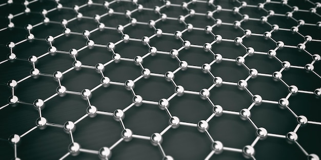 Molecules connected 3d illustration