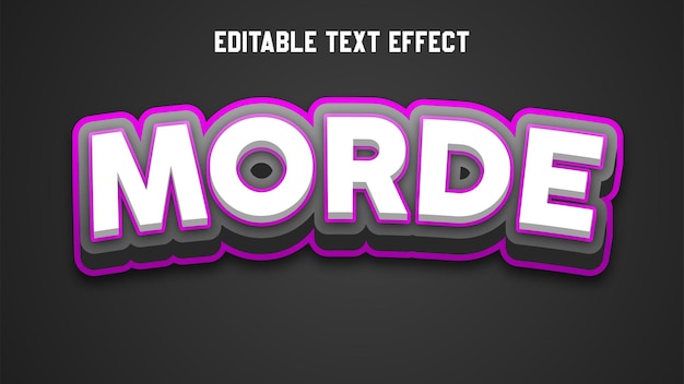 Morde Editable text effect