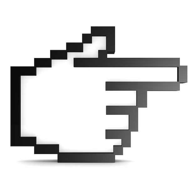Mouse cursor with white background