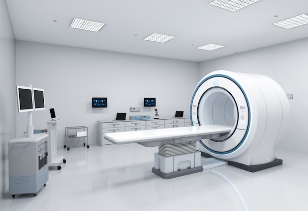 Mri scan machine or magnetic resonance imaging scan device
