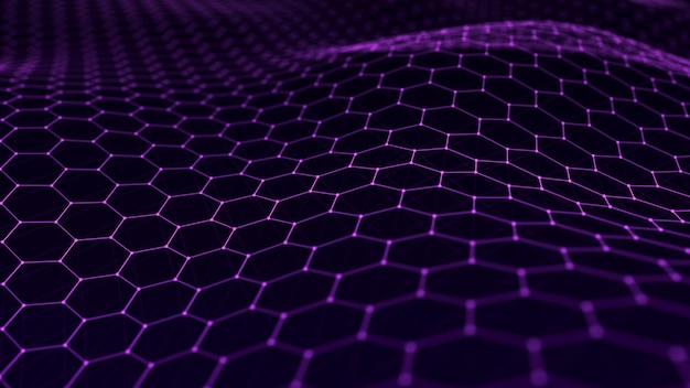 music abstract background network connection 3d rendering