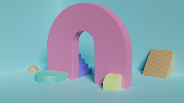 Näkymä geometrisilla muodoilla