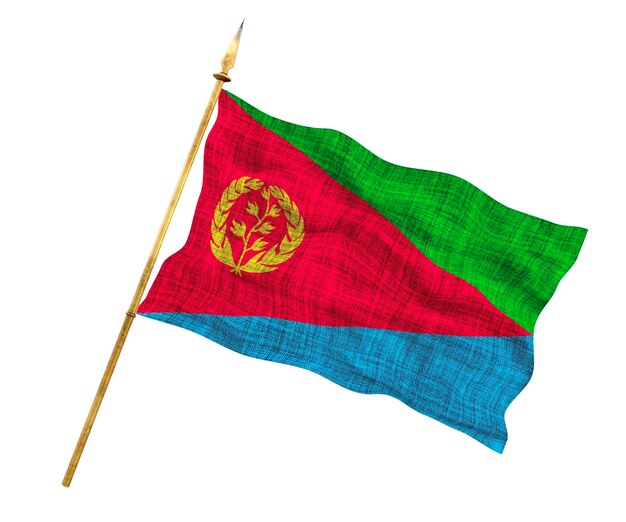 National flag of Eritrea Background with flag of Eritrea