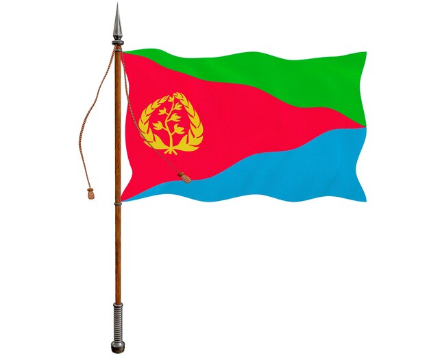National flag of Eritrea Background with flag of Eritrea