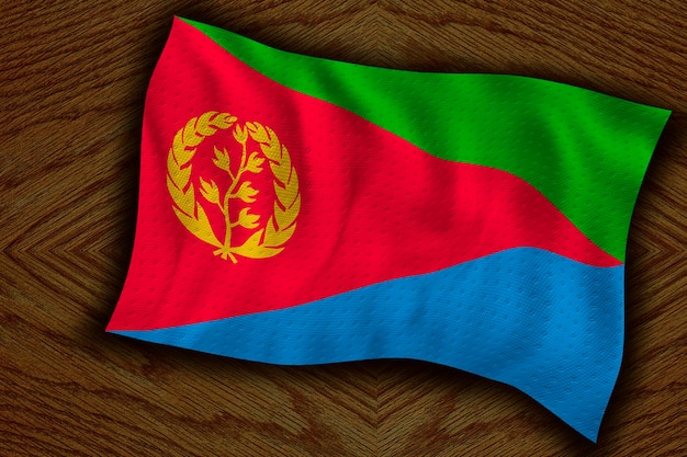 national flag of eritrea background with flag of eritrea