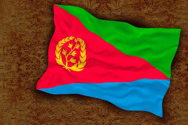 national flag of eritrea background with flag of eritrea