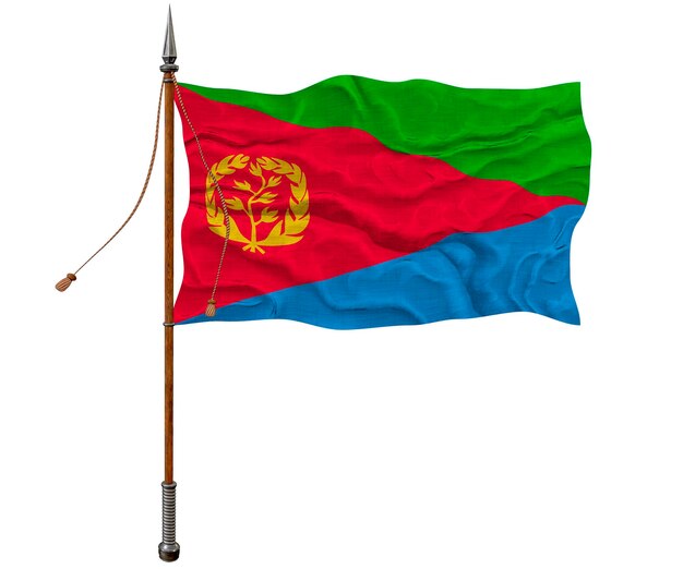 National flag of Eritrea Background with flag of Eritrea